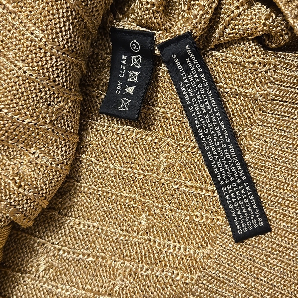 Ralph Lauren Women's Gold Zip-Up Sweater - Picture 4 of 5